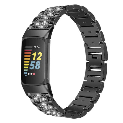 Fitbit Charge 6, 5, 4, 3 Metal Band Luxury Rhinestone Strap BandsCo Straps