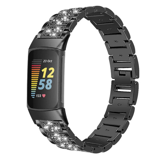 Fitbit Charge 6, 5, 4, 3 Metal Band Luxury Rhinestone Strap BandsCo Straps