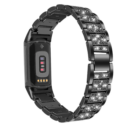 Fitbit Charge 6, 5, 4, 3 Metal Band Luxury Rhinestone Strap BandsCo Straps