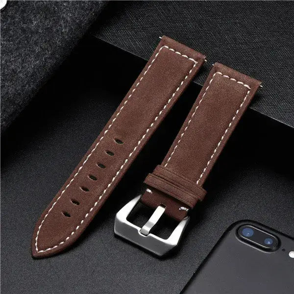 Samsung Galaxy Watch Leather Band - Classic Genuine Design BandsCo Straps