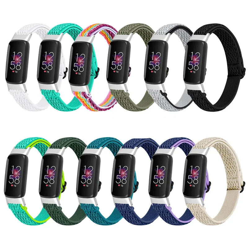 Fitbit Luxe Elastic Nylon Band - Braided and Comfortable BandsCo Straps