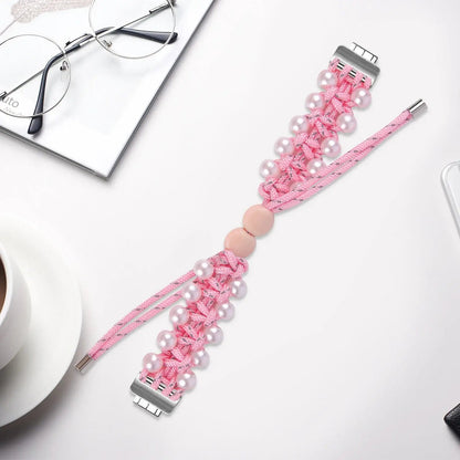 Fitbit Inspire 3, 2, 1, HR Braided Bead Band - Stylish Strap BandsCo Straps