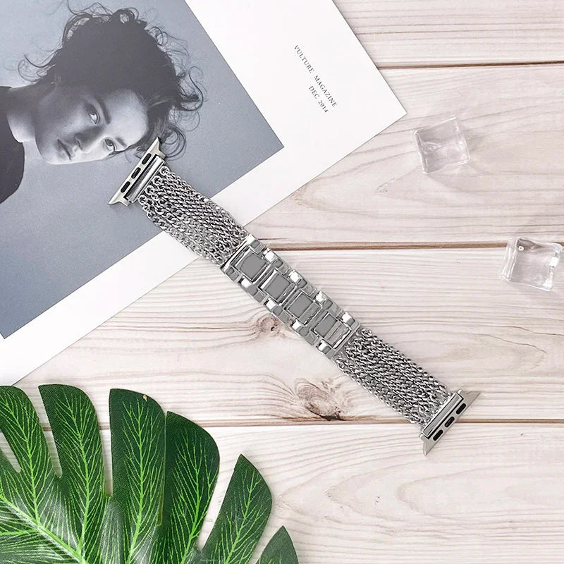 Apple Watch Stainless Steel Band Strap Chain Link Design BandsCo Straps