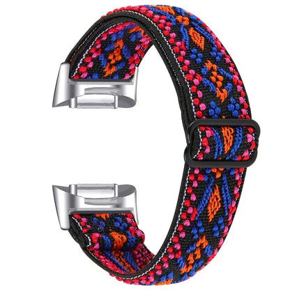 Fitbit Charge 6 5 Nylon Strap - Elastic Sport Fabric Design BandsCo Straps
