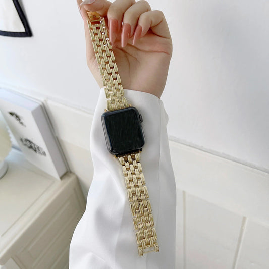 Apple Watch Stainless Steel Band - Luxury Diamond Design BandsCo Straps