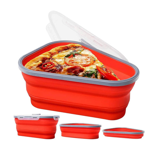 Collapsible Adjustable Reusable Pizza Storage Container with 5 Microwavable Serving Trays DailySale