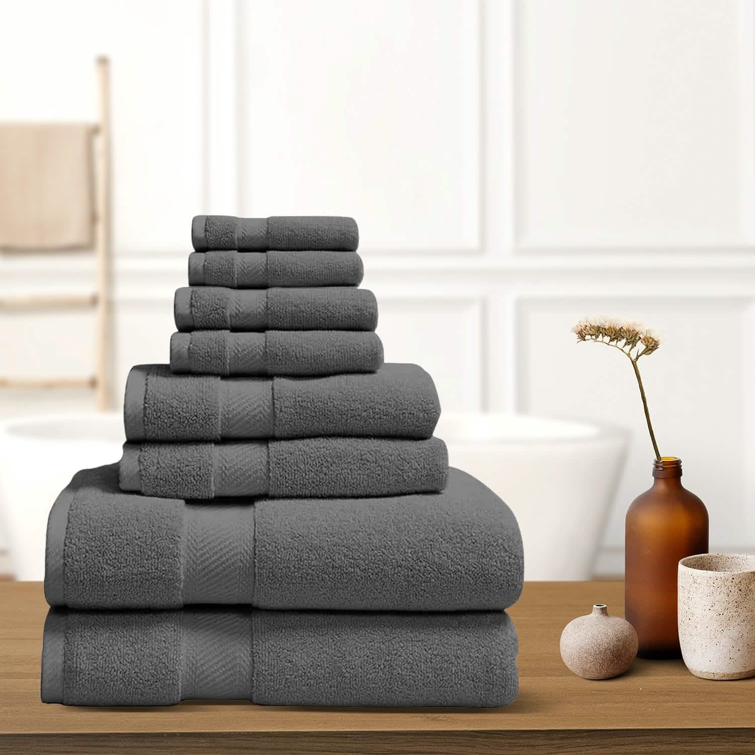 8-Piece: 100% Organic Cotton Bath Towel Set DailySale