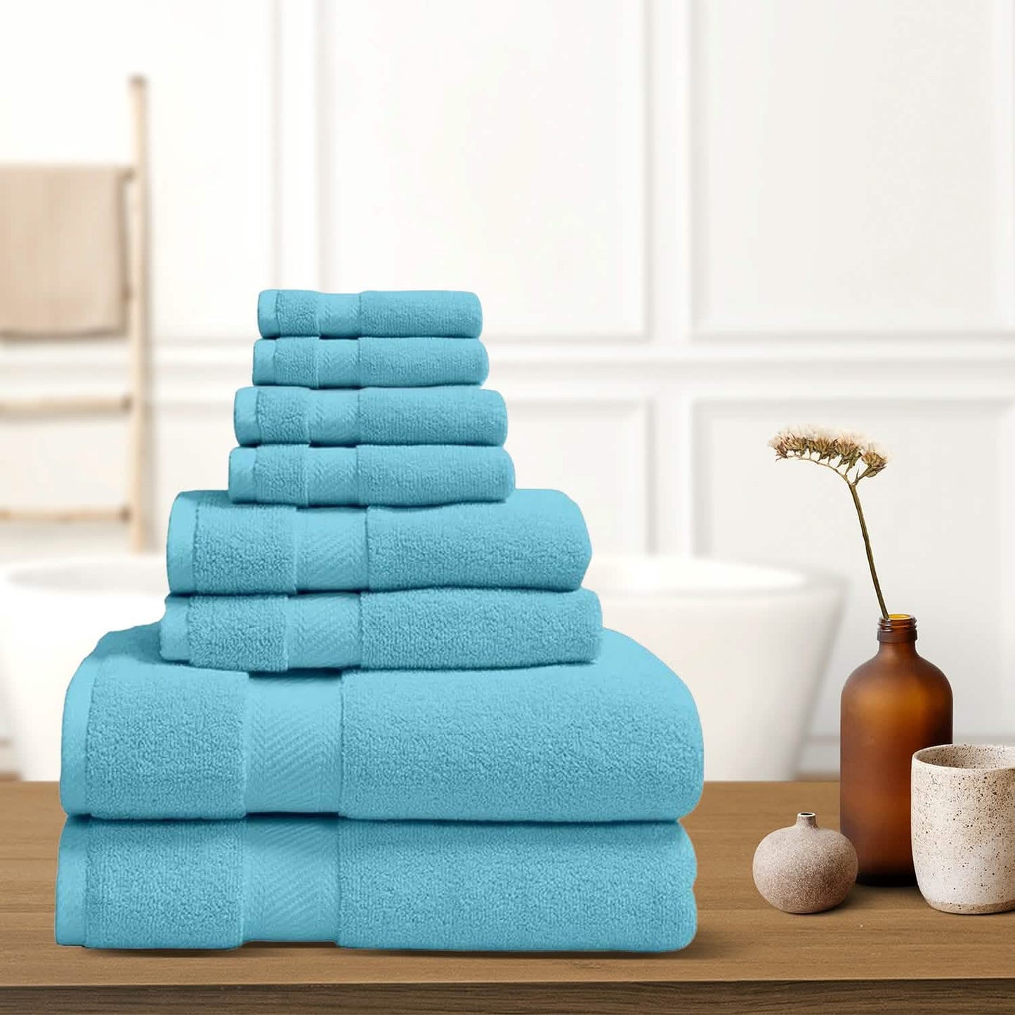 8-Piece: 100% Organic Cotton Bath Towel Set DailySale