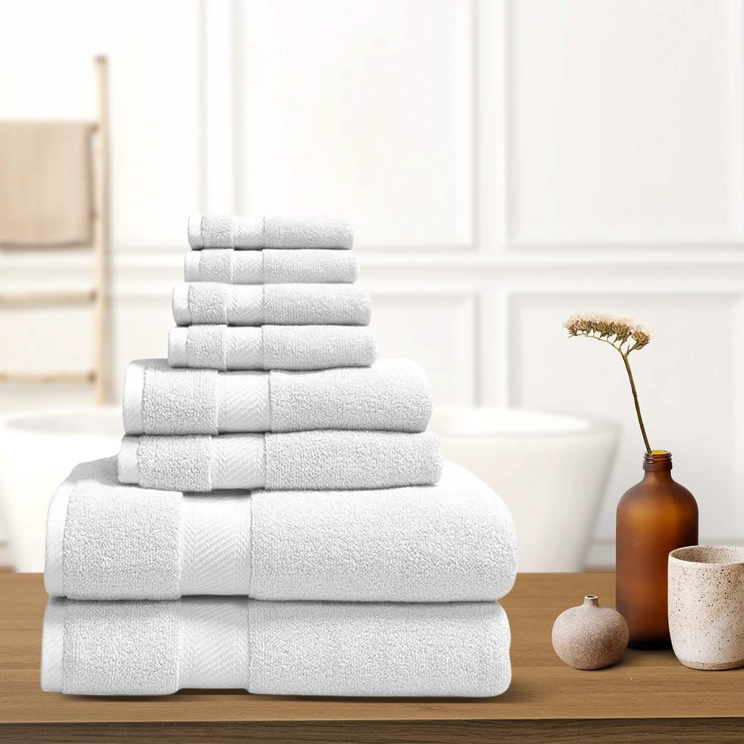 8-Piece: 100% Organic Cotton Bath Towel Set DailySale