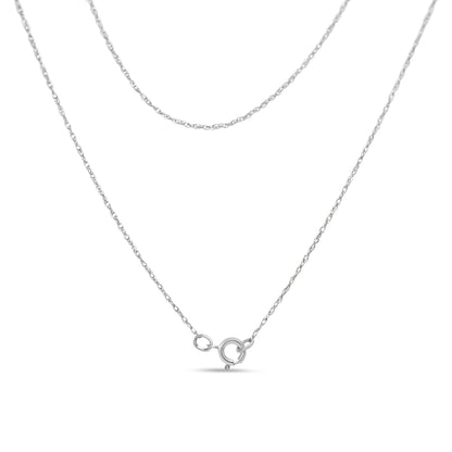 10K White Gold 1/10 Cttw Miracle Set Round-Cut Diamond Square Shape 18" Pendant Necklace (H-I Color, SI2-I1 Clarity) Bids.com