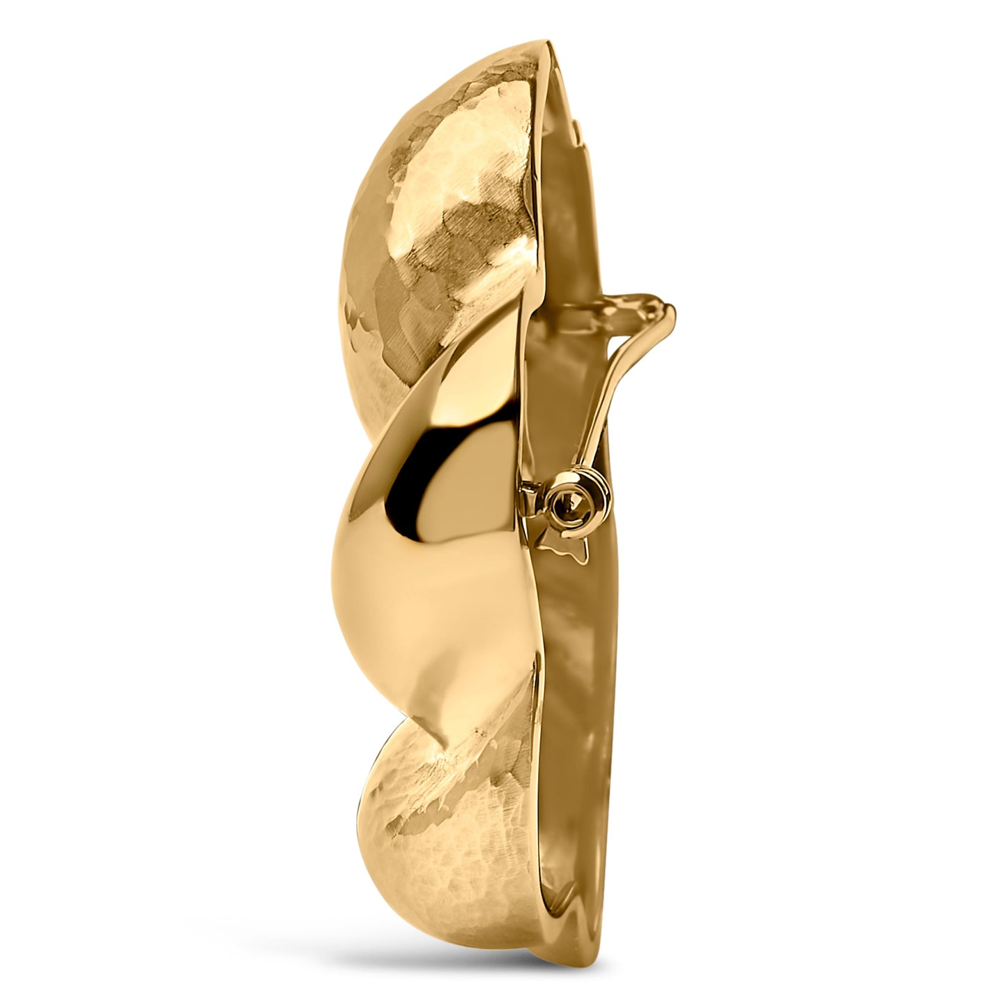 18K Yellow Gold Sculpted Knot Brooch Bids.com