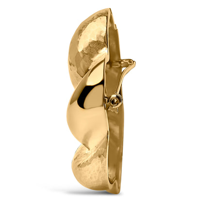 18K Yellow Gold Sculpted Knot Brooch Bids.com