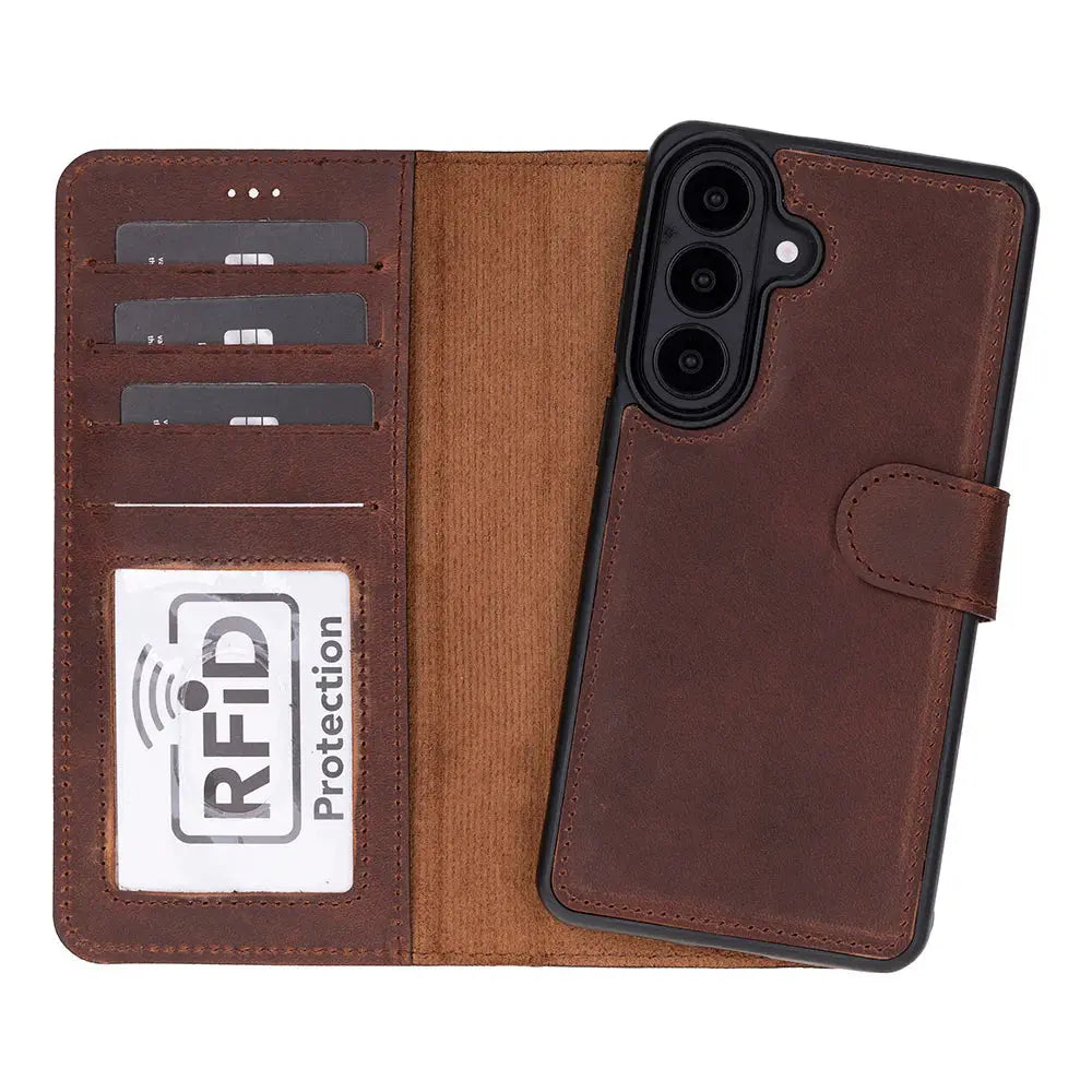 Samsung Galaxy S26 Plus Leather Wallet Case Detachable RFID – Magic Mizuri Leather