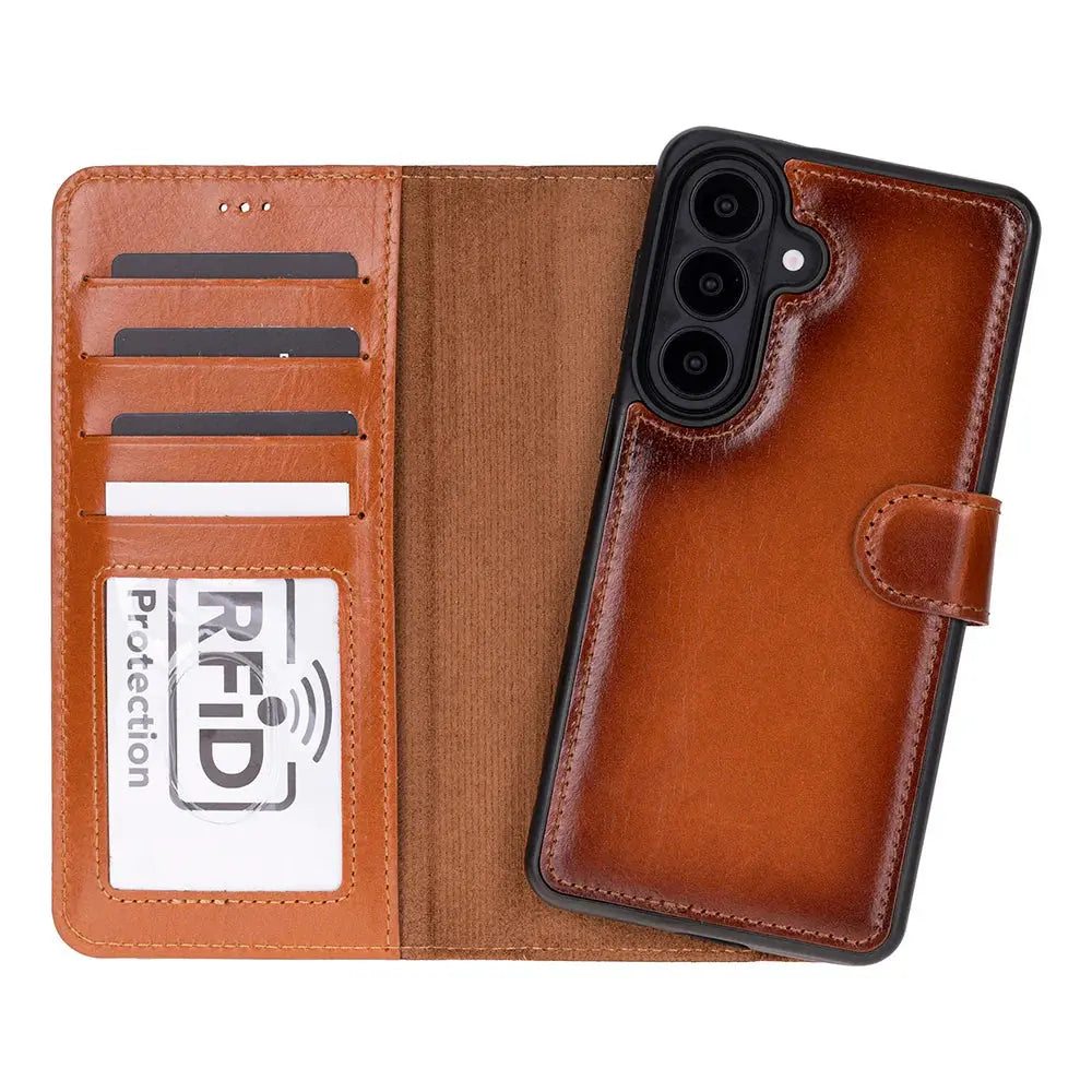 Samsung Galaxy S26 Leather Wallet Case Detachable RFID – Magic Mizuri Leather