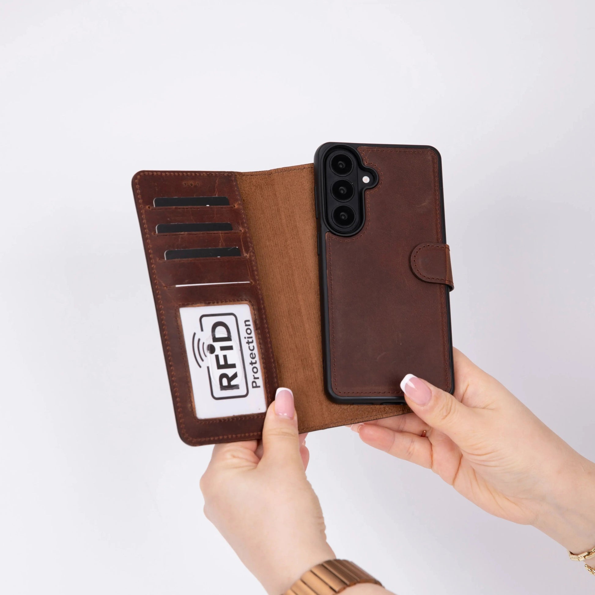 Samsung Galaxy S26 Plus Leather Wallet Case Detachable RFID – Magic Mizuri Leather
