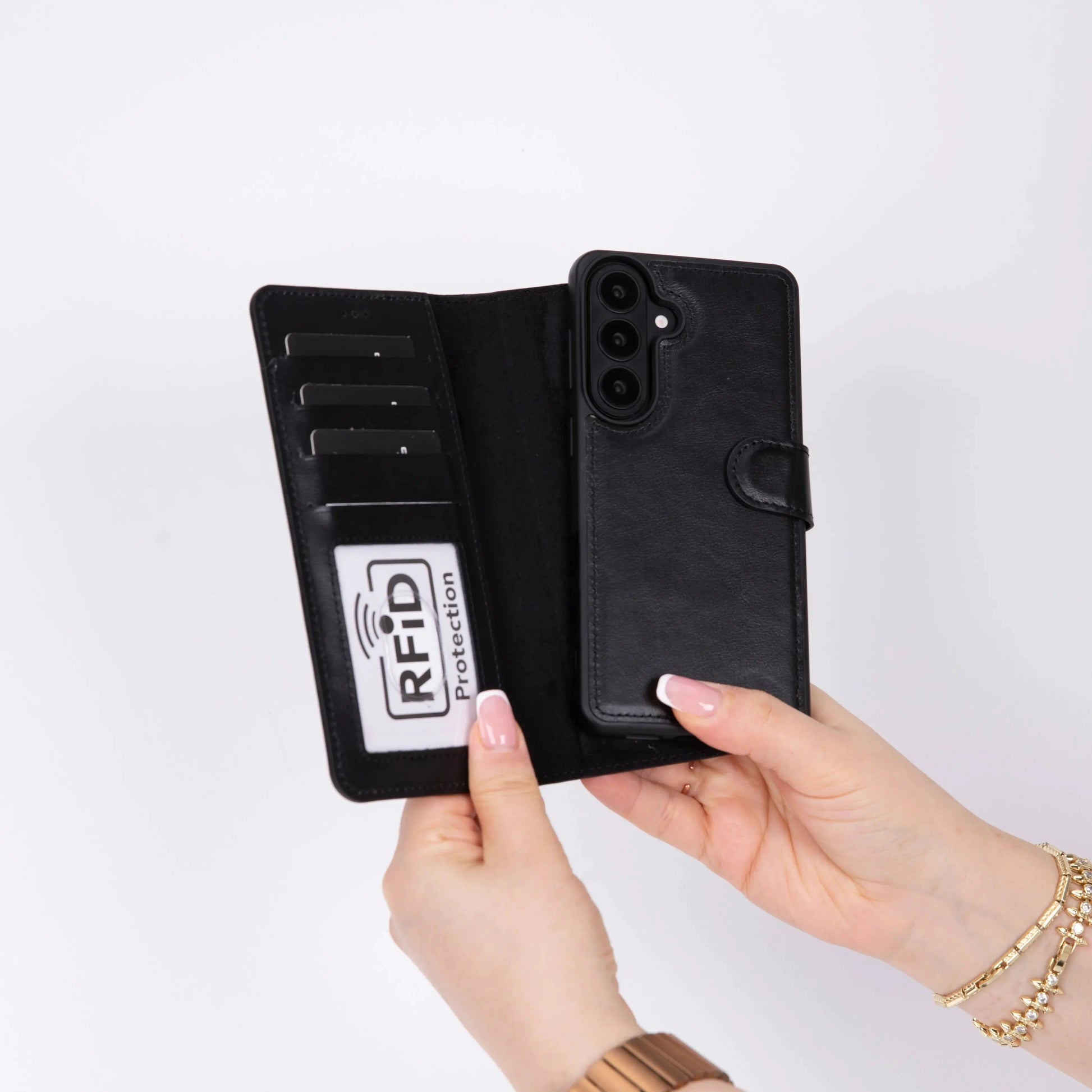 Samsung Galaxy S26 Leather Wallet Case Detachable RFID – Magic Mizuri Leather