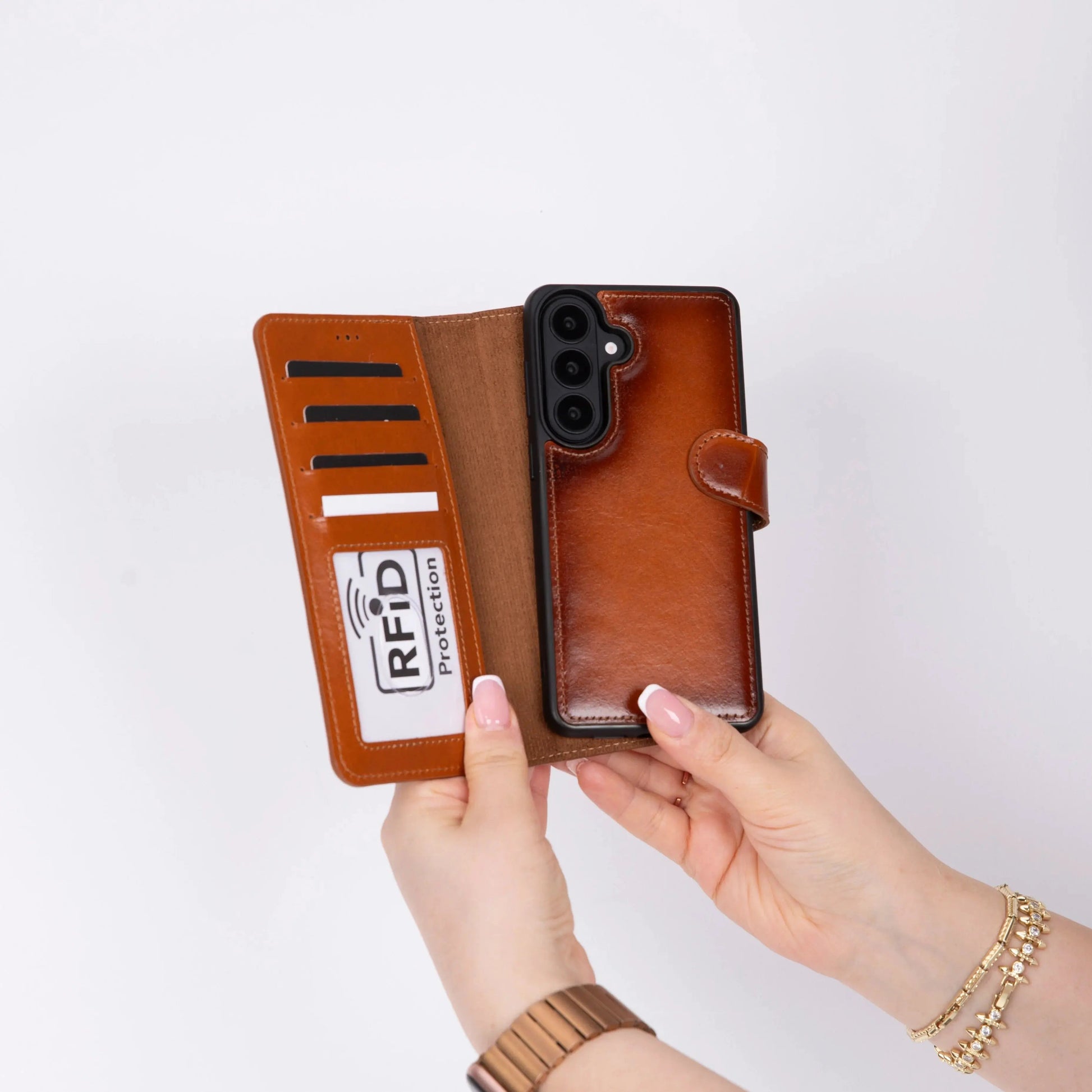 Samsung Galaxy S26 Plus Leather Wallet Case Detachable RFID – Magic Mizuri Leather