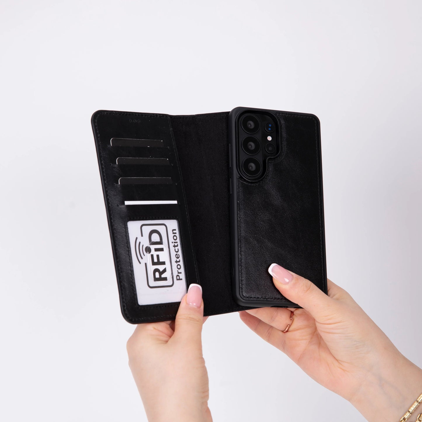Magic Samsung Galaxy S26 Ultra Detachable Leather Wallet Case – Genuine Leather Phone Case for Everyday Carry | Minimal & Handcrafted Mizuri Leather