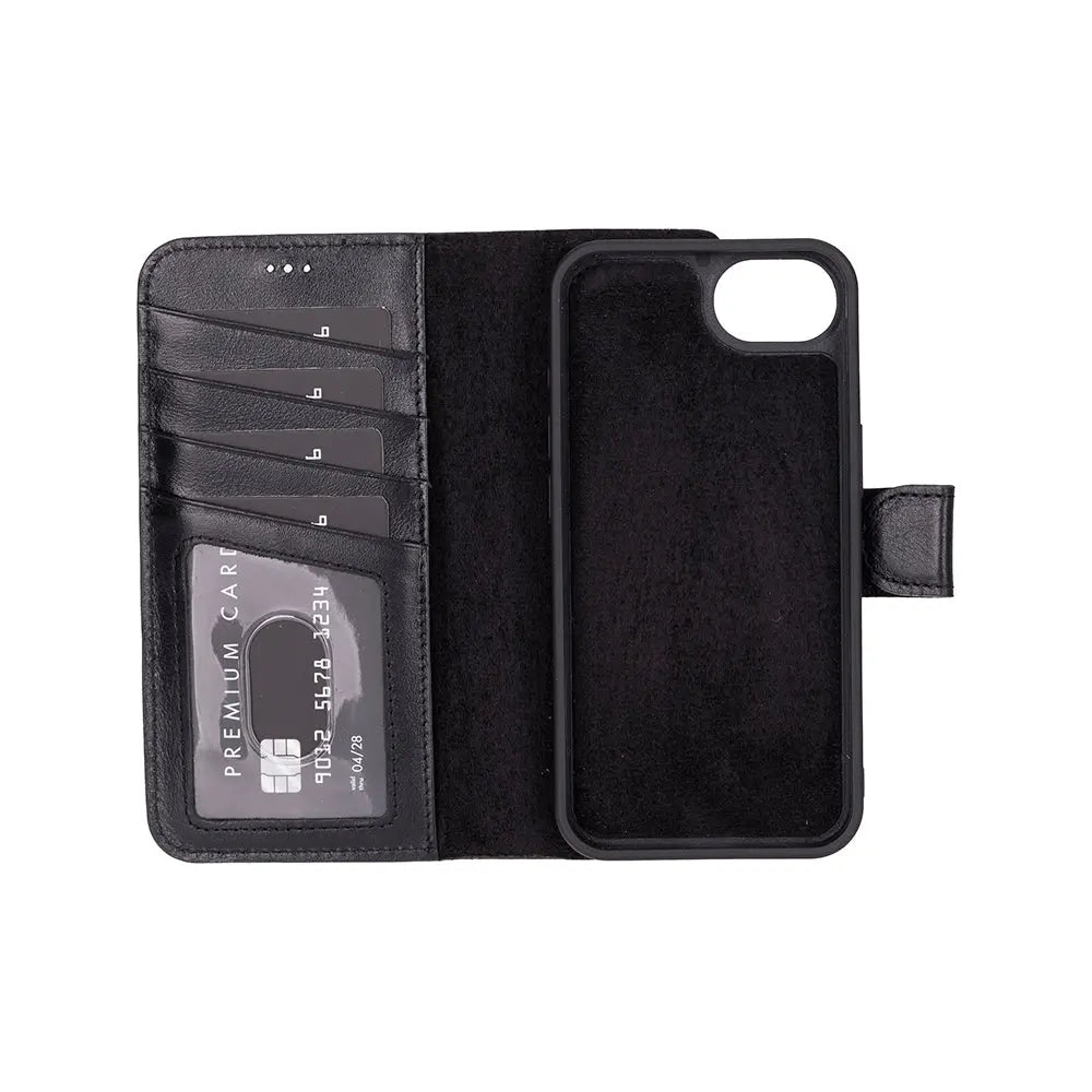 iPhone 16E Leather Wallet Case Detachable RFID – Magic Series Mizuri Leather