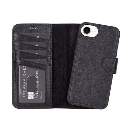 iPhone 16E Leather Wallet Case Detachable RFID – Magic Series Mizuri Leather