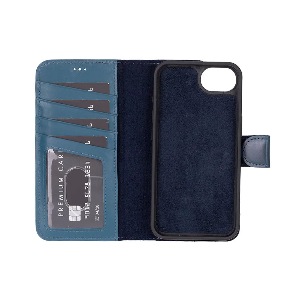 iPhone 16E Leather Wallet Case Detachable RFID – Magic Series Mizuri Leather
