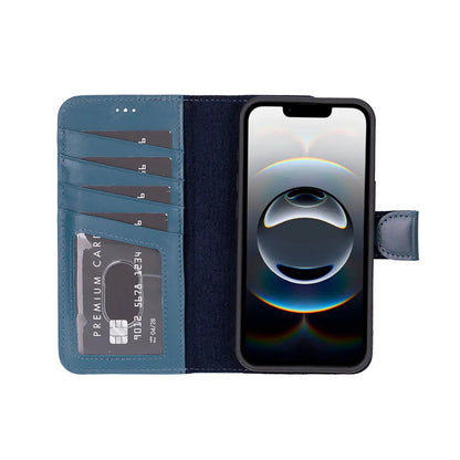 iPhone 16E Leather Wallet Case Detachable RFID – Magic Series Mizuri Leather
