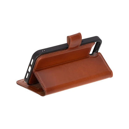 iPhone 16E Leather Wallet Case Detachable RFID – Magic Series Mizuri Leather