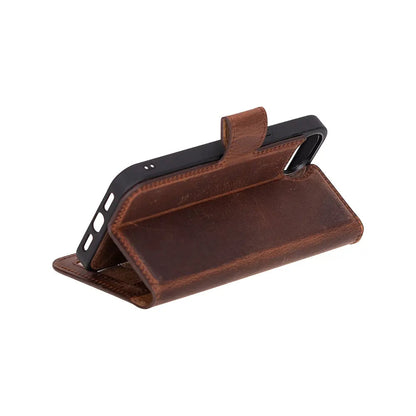 iPhone 16E Leather Wallet Case Detachable RFID – Magic Series Mizuri Leather