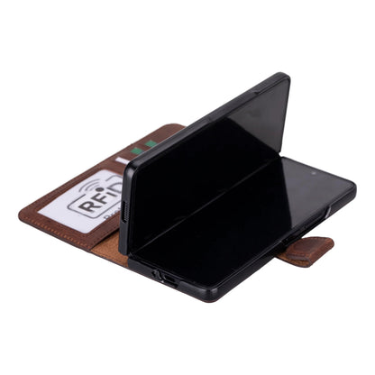Google Pixel 10 Pro Fold Leather Folio Wallet Case RFID – Wallet ID Mizuri Leather