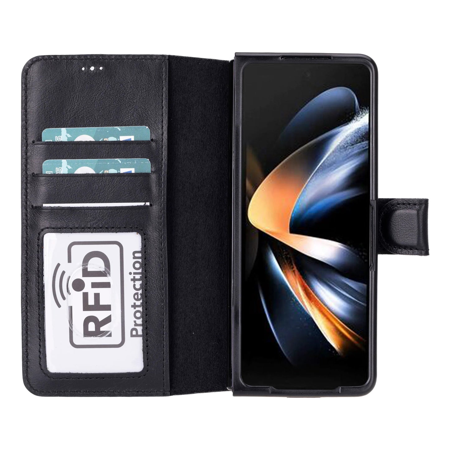 Google Pixel 10 Pro Fold Leather Folio Wallet Case RFID – Wallet ID Mizuri Leather