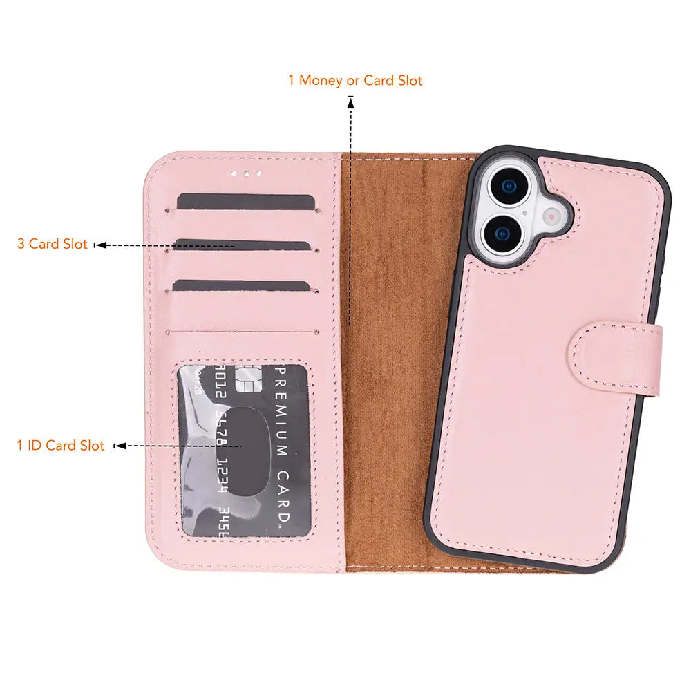 iPhone 17 Leather Wallet Case Detachable RFID MagSafe – Magic Series Mizuri Leather