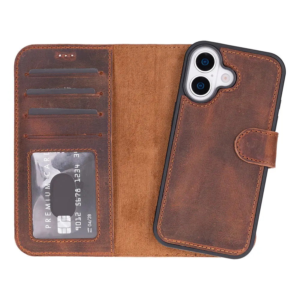 iPhone 17 Leather Wallet Case Detachable RFID MagSafe – Magic Series Mizuri Leather