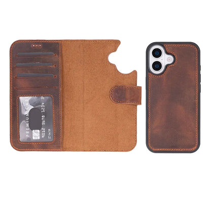 iPhone 17 Leather Wallet Case Detachable RFID MagSafe – Magic Series Mizuri Leather