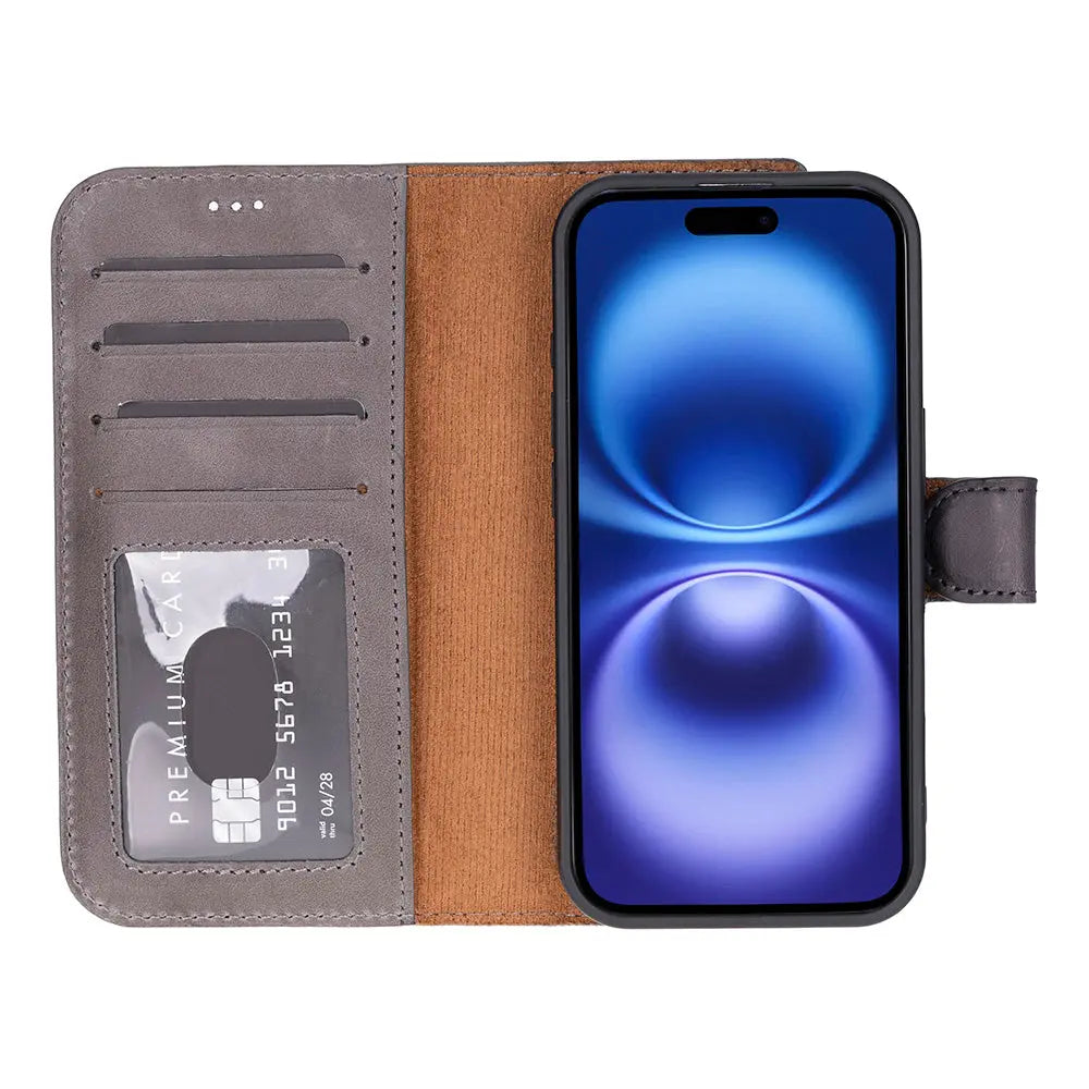 iPhone 17 Leather Wallet Case Detachable RFID MagSafe – Magic Series Mizuri Leather