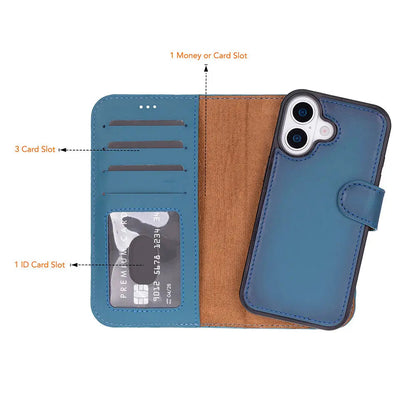 iPhone 17 Leather Wallet Case Detachable RFID MagSafe – Magic Series Mizuri Leather