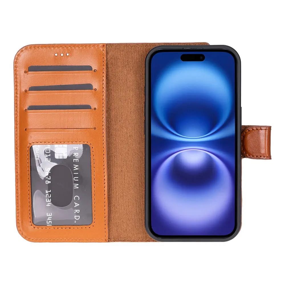 iPhone 17 Leather Wallet Case Detachable RFID MagSafe – Magic Series Mizuri Leather
