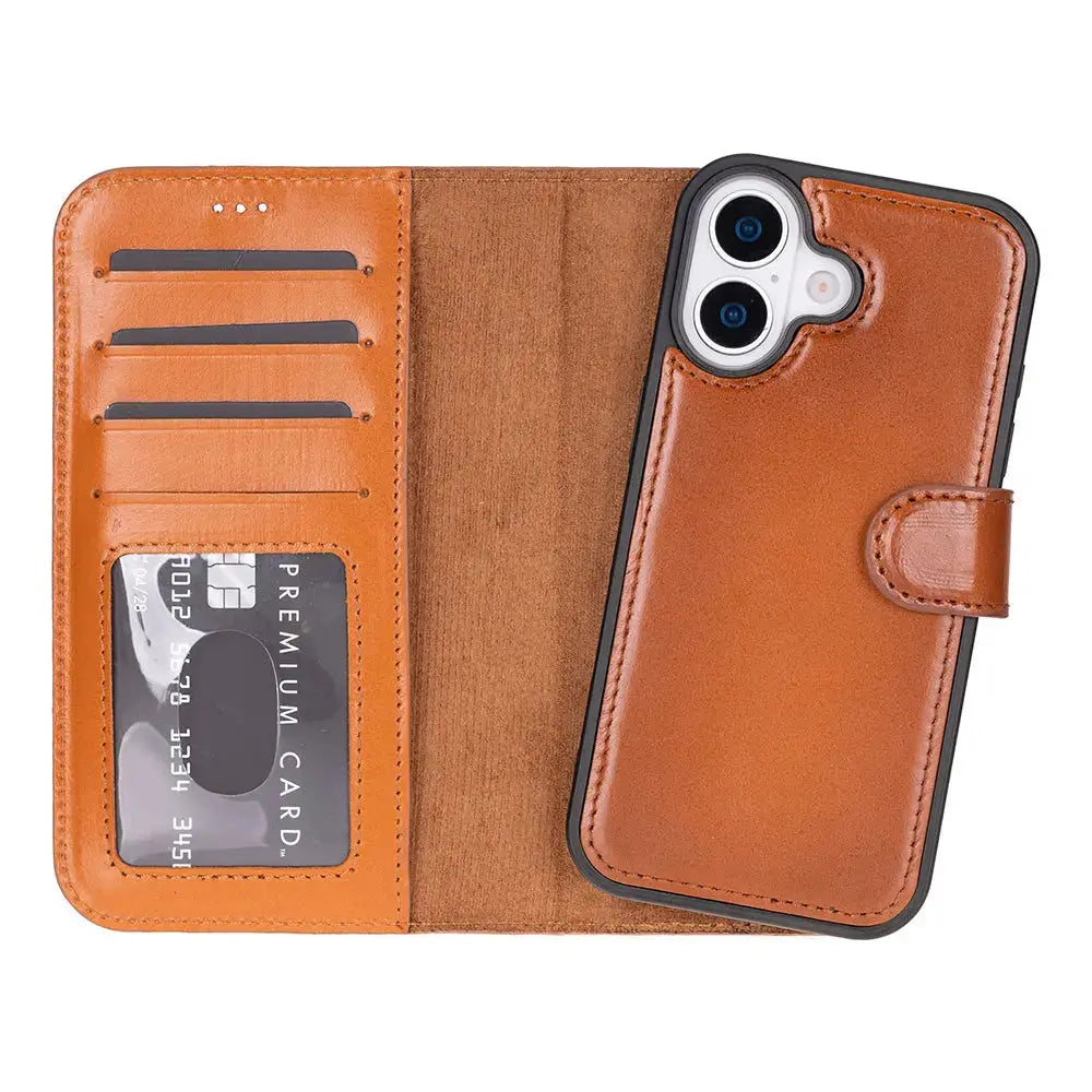 iPhone 17 Leather Wallet Case Detachable RFID MagSafe – Magic Series Mizuri Leather
