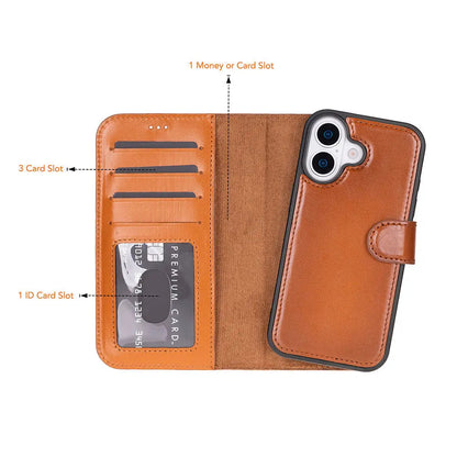 iPhone 17 Leather Wallet Case Detachable RFID MagSafe – Magic Series Mizuri Leather