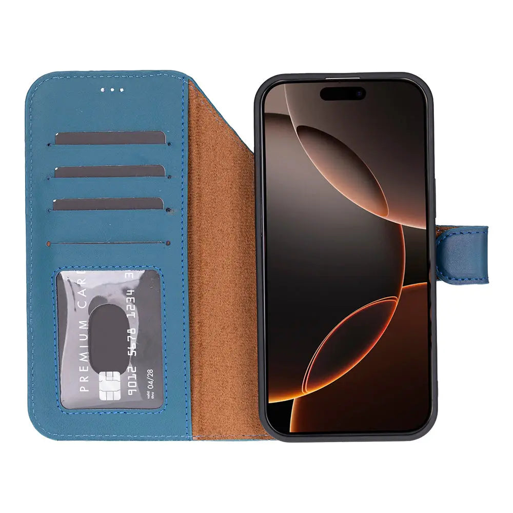iPhone 17 Pro Leather Wallet Case Detachable RFID MagSafe – Magic Series Mizuri Leather