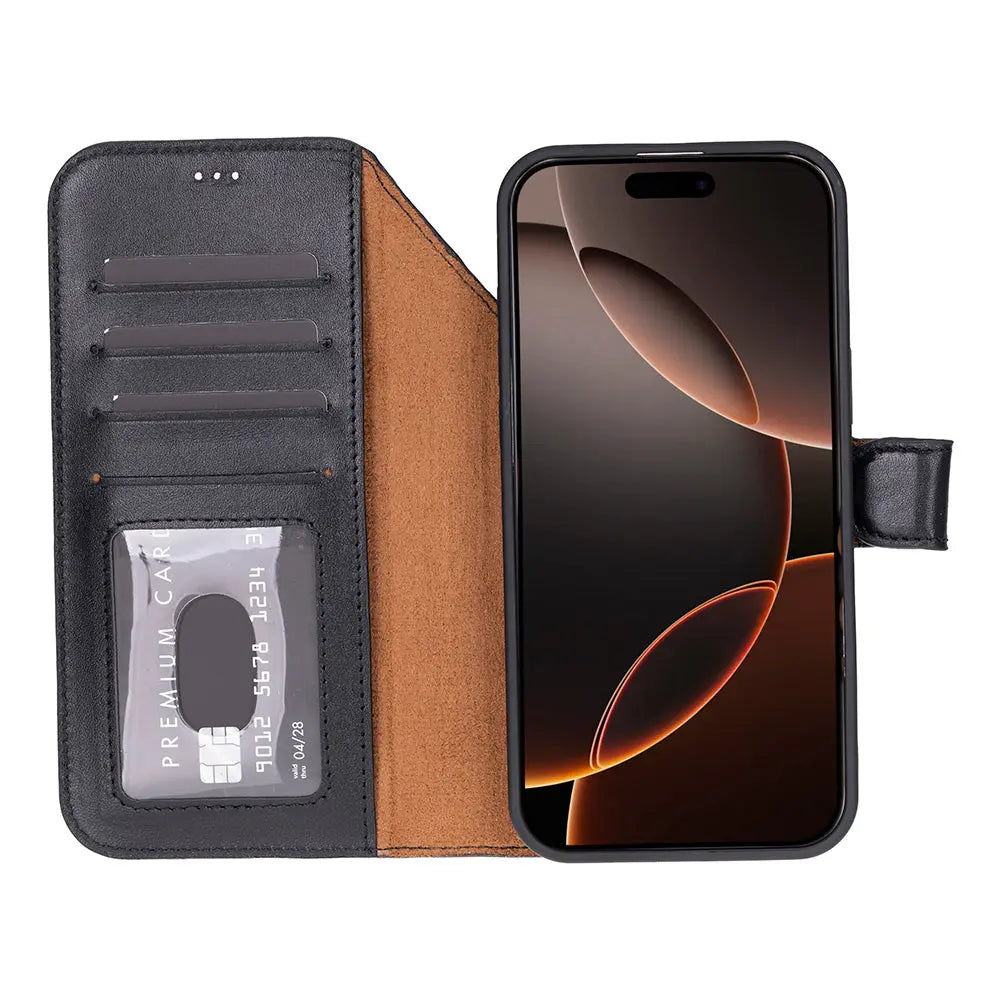 iPhone 17 Pro Leather Wallet Case Detachable RFID MagSafe – Magic Series Mizuri Leather