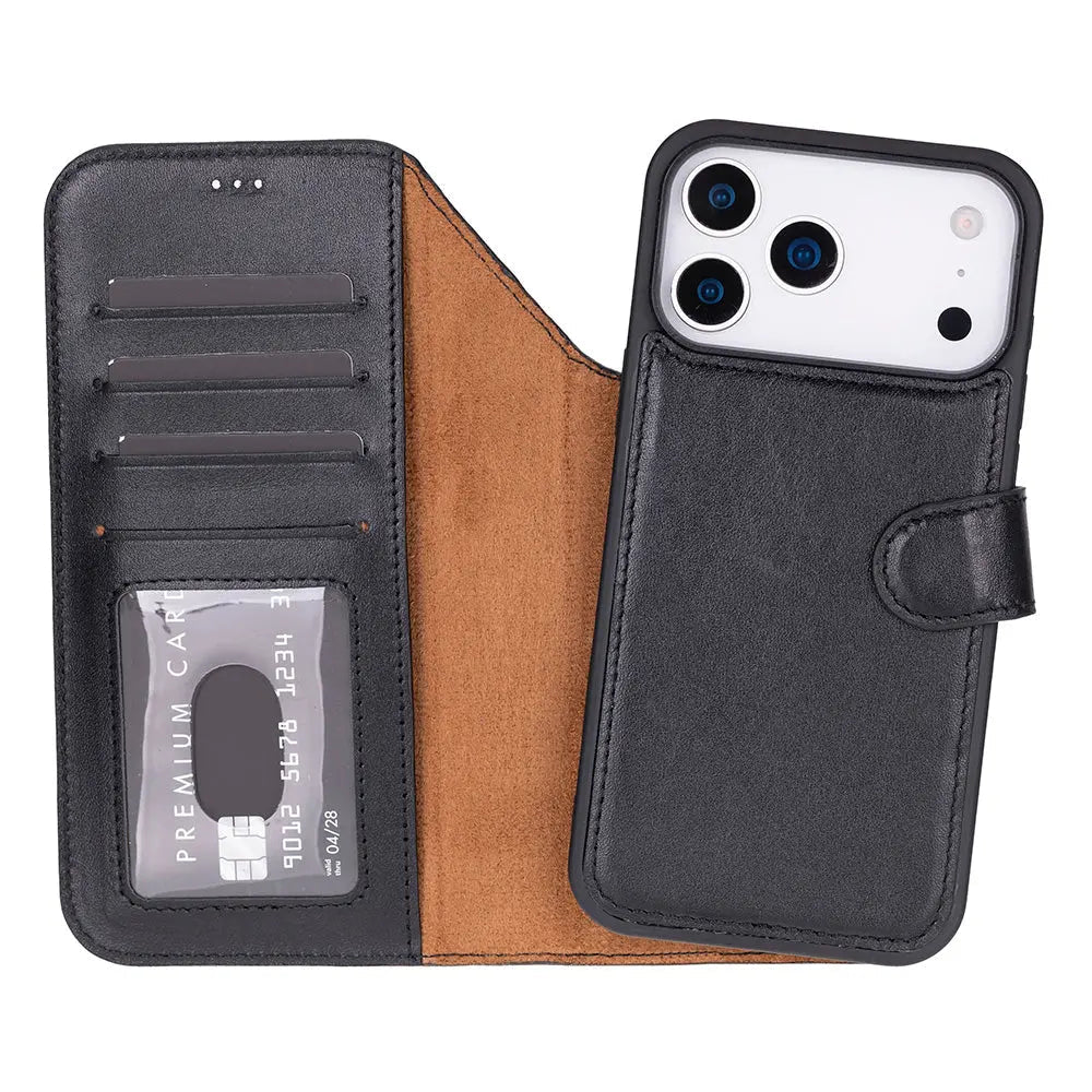 iPhone 17 Pro Max Leather Wallet Case Detachable RFID MagSafe – Magic Series Mizuri Leather