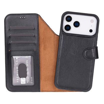 iPhone 17 Pro Max Leather Wallet Case Detachable RFID MagSafe – Magic Series Mizuri Leather