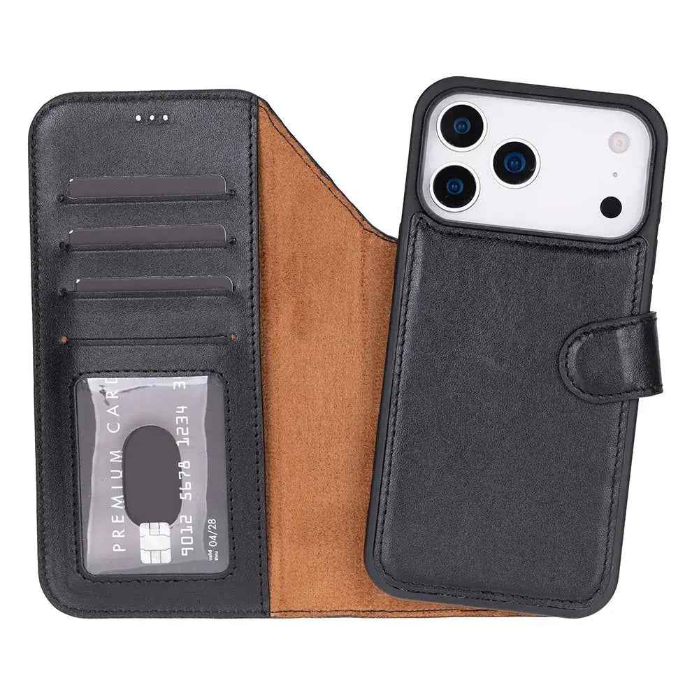 iPhone 17 Pro Leather Wallet Case Detachable RFID MagSafe – Magic Series Mizuri Leather