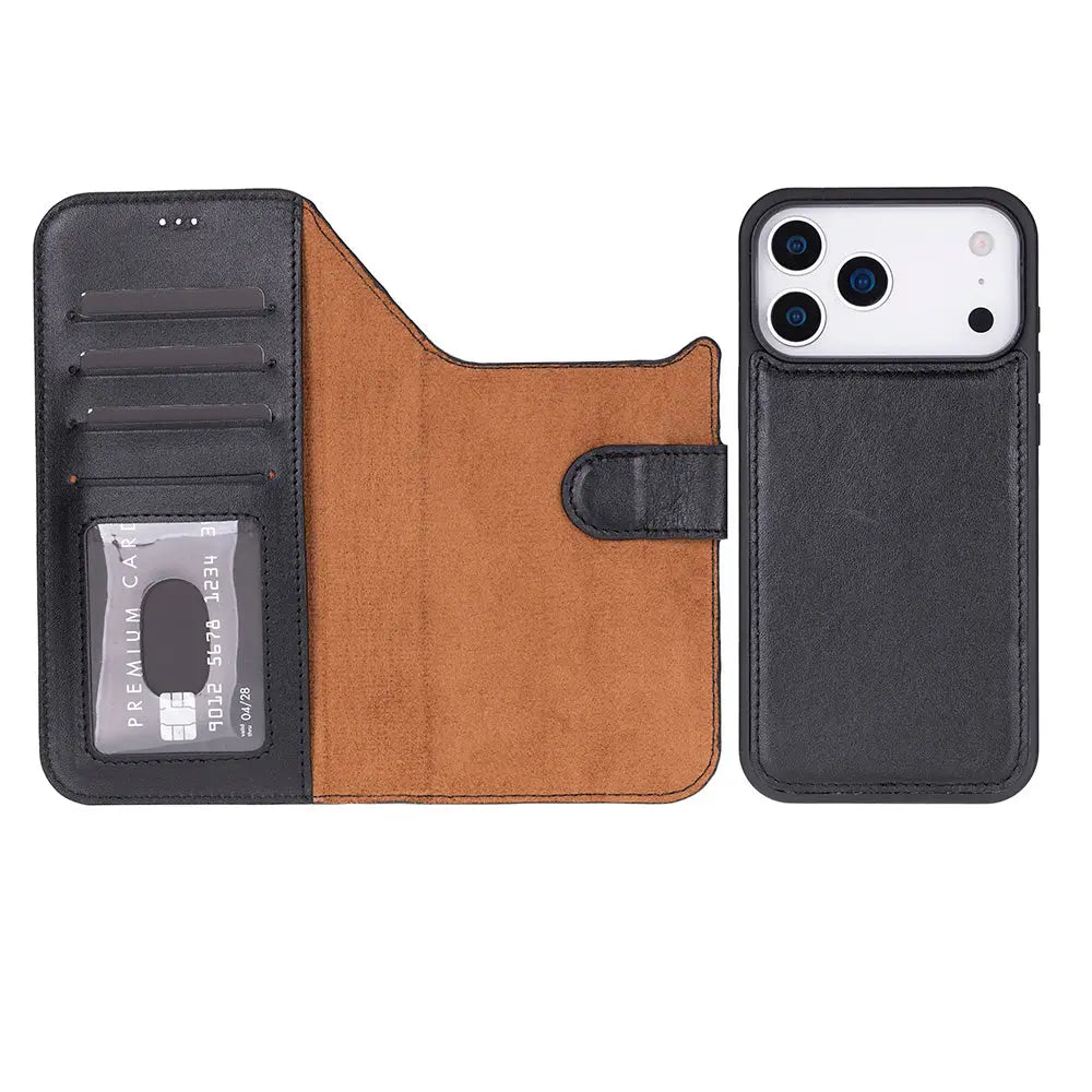 iPhone 17 Pro Max Leather Wallet Case Detachable RFID MagSafe – Magic Series Mizuri Leather