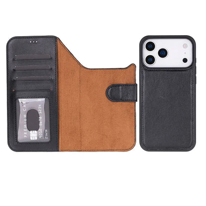 iPhone 17 Pro Max Leather Wallet Case Detachable RFID MagSafe – Magic Series Mizuri Leather