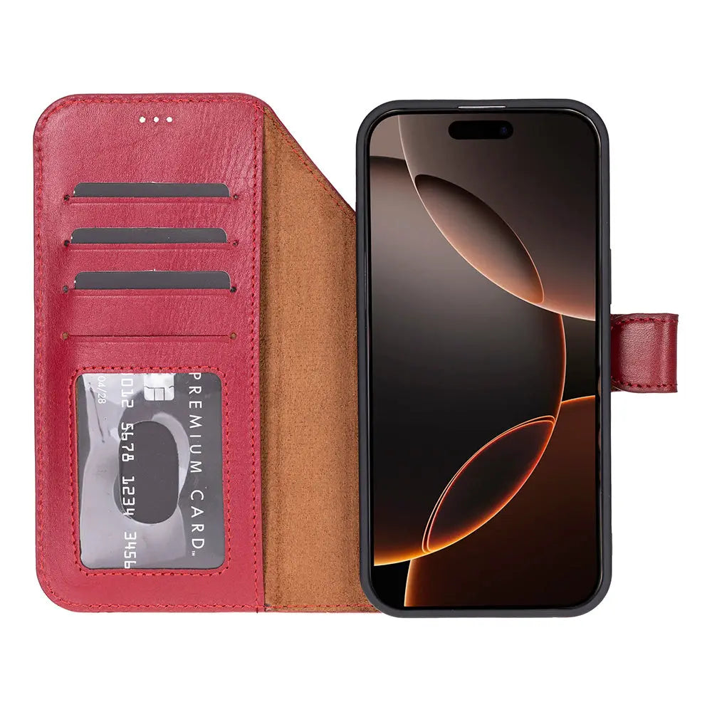 iPhone 17 Pro Max Leather Wallet Case Detachable RFID MagSafe – Magic Series Mizuri Leather