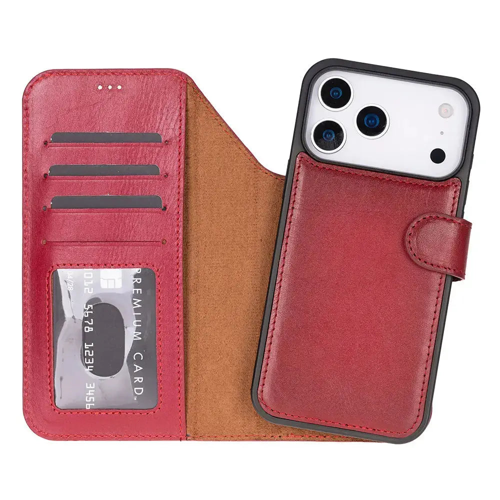 iPhone 17 Pro Leather Wallet Case Detachable RFID MagSafe – Magic Series Mizuri Leather
