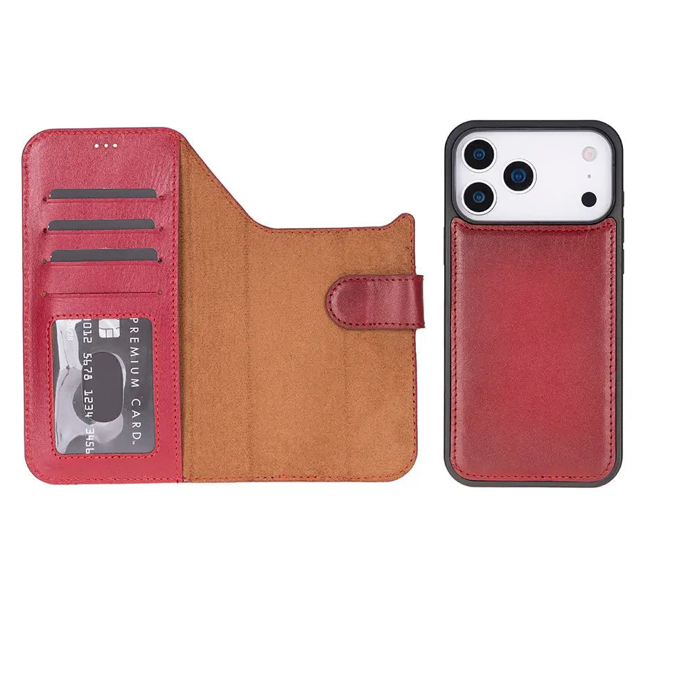 iPhone 17 Pro Max Leather Wallet Case Detachable RFID MagSafe – Magic Series Mizuri Leather