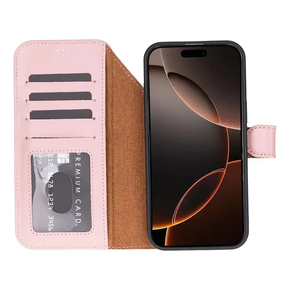 iPhone 17 Pro Leather Wallet Case Detachable RFID MagSafe – Magic Series Mizuri Leather