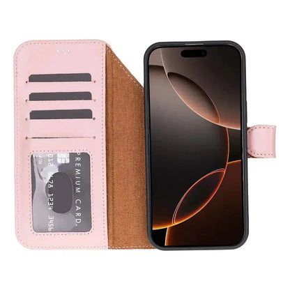 iPhone 17 Pro Leather Wallet Case Detachable RFID MagSafe – Magic Series Mizuri Leather